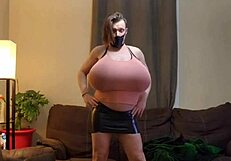 Shanneltrav Shows Off Her Massive Tits in Crossdressing Scene