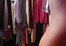 modeling my new red lingerie