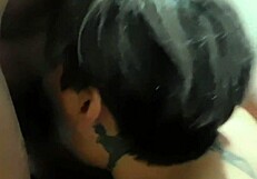 In homemade session, wife delights in blowjob, cum in mouth, anal creampie, and clit masturbation with friend.