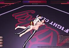 Kinky fight club loser gets fucked in cowgirl position at night club. Kat dominates the dancing scene