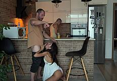 Does this slut cheat with a monster cock behind her friend's back?