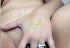 Fat Latina Curvy Amateur Rubs Pussy And Fingers Ass In Bed