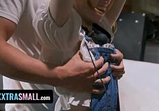 i can’t believe stepdad doesn’t see me and my stepbrother banging all over the house. taboo fun never stops.