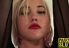 Wow! Hardfucked Curvy Babe Toys Pussy Under Maledom's Command!