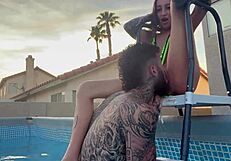 paying the pool boy in rough roleplay tease