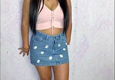 Sol, a young blonde, enjoys wearing miniskirts and high heels