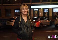 a beautiful young 18+ latina ditches her sugar daddy for a guy her age. she gets bent over for a wild outdoor fuck.