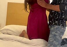 Cheating wife sneaks to hotel for steamy sex with ex.
