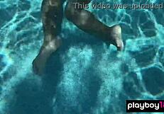 Naked Ebony Milf Ana Foxxx Fingers Her Hairy Black Pussy Under The Water