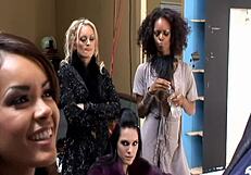 I love licking that fuckin blonde mom's big tits and giving handjob to her monster cock.