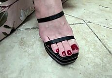 Feel the thrill of Laura Lins' big dangerous feet dominating you