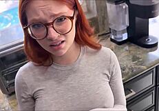 Redhead step daughter naomi hughes gets filled with cum in family therapy with alex adams 😏