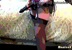 maxine x doggy styles gorgeous brunette camille black with anal creampie