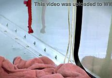 Bound Brunette Gets Doggystyle Fucking with Ass and Ball Licking