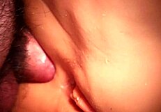 Her Cute Ass Triggers My Orgasm with Easy Cum Close-Up