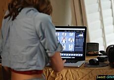 sexy teen model seduces the photographer