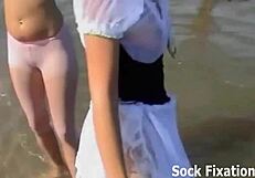 Sexy Wet Erotic Pantyhose Stockings Orgy with Wild Lesbian Action