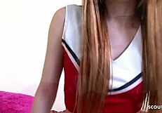 I watched petite ginger Jessica Anderson take on first BBC gangbang with classmate