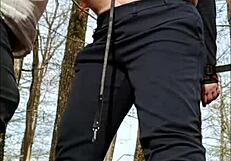 French Housewife Humiliated in Broceliande Forest Bondage Session.