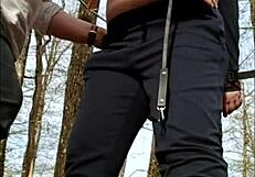 French Housewife Humiliated in Broceliande Forest Bondage Session.