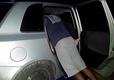 The hot brazilian housewife gets fucked outdoors in public.