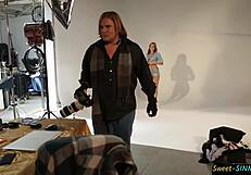 sexy teen model seduces the photographer