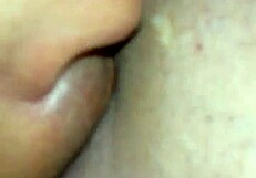 She's licking her all over.