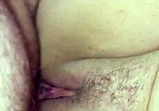 I creampie my amateur wife with hairy pussy beaver