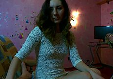 Feeling nervous yet excited as she sucks her step-daddy's dick for the first time.