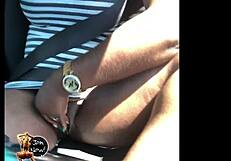 hardcore car sex with a young teen milf, her big tits bouncing as clothes get ripped off her big ass