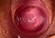 Camera dives deep into Mia's tight creamy pussy for close-ups