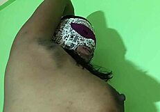indian mature woman showing her naked breasts and vagina and anus