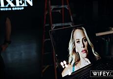 wifey cock hungry blonde hotwife sadie rose gets creampied in front of hubby