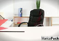 Why does sexy Asian Marica Hase tease with a glass toy on her wet pussy?