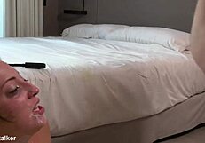 submissive gets choked and face fucked in quickie