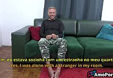 My husband wanted me cuckolded with big cock interracial fucking in lingerie