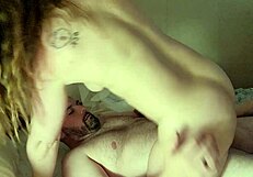 Husband and wife share passionate love making with intense kissing and moaning