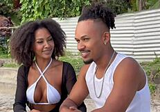 黑人夫妻的冒险，给我们在海滩认识的陌生人搭便车，目的地是我们家，Bruninha冲浪女孩