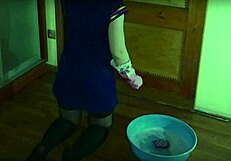 mrs lazinski plays a naive mature maid