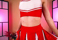 Wow, check this hot cosplay try-on with sexy bunny cheerleader HannahJames710, unreal!