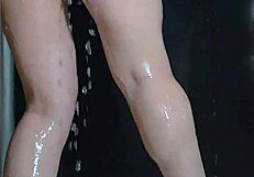 College babes bounce big ass in soapy shower