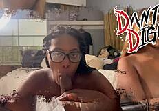 Two Ebony Baddies Suck Dicks In Contest On Boyfriends