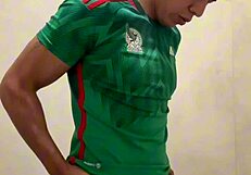 Mexican Footballer Jerks Off In Gym Bathroom!