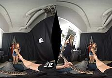 Pamela Morrison on WankzVR gets rock hard with intense action.