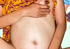 Skinny Asian Girl in Lingerie Gets Fucked While Squeezing Milk