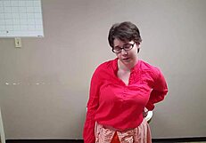 Femdom feels powerful masturbating while roleplaying domination over her neighbor