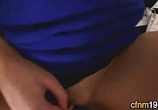 clothed latina teen bent over for doggystyle spunk soak