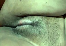 The step sister forgot to close the door while changing.