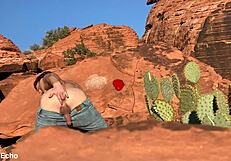 Outdoor Anal Masturbation Teases with Tight Ass Play