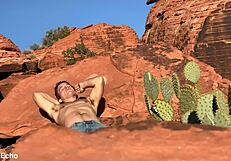 Outdoor Anal Masturbation Teases with Tight Ass Play